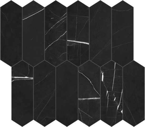 Galaxia Nero 2x6 Picket Mosaic | LA TERRA STONE