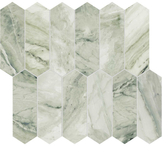 Moscato Argento 2x6 Picket Mosaic