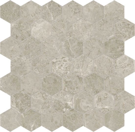 Ritz Gray 2 Hexagon Mosaic | LA TERRA STONE
