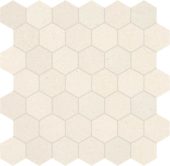 Serene Ivory 2 Hexagon Mosaic | LA TERRA STONE