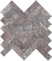 Sereno Burgundy 1.25x4 Herringbone Mosaic | LA TERRA STONE