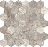 Silver Ash 2 Hexagon Mosaic | LA TERRA STONE