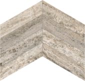 Silver Ash 2x8.5 Chevron Mosaic | LA TERRA STONE