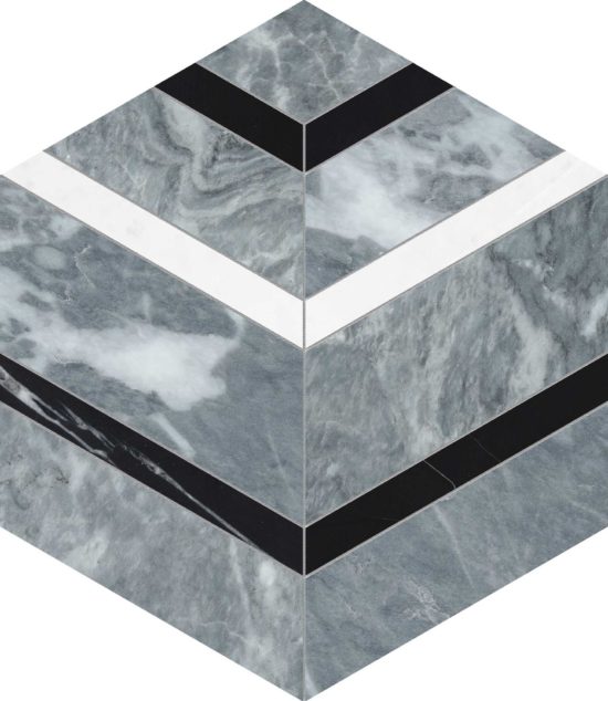 Utopio Hexo Monochromo Mosaic | LA TERRA STONE
