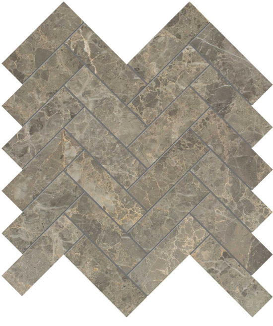 Velutto Ash 1.25x4 Herringbone Mosaic | LA TERRA STONE