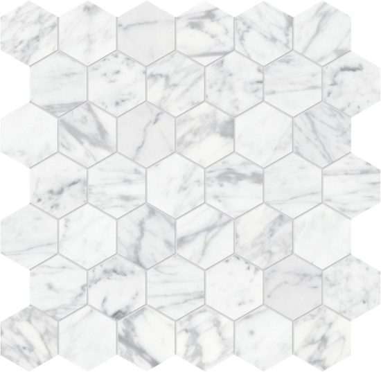 Virtue Bianco 2 Hexagon Mosaic | LA TERRA STONE