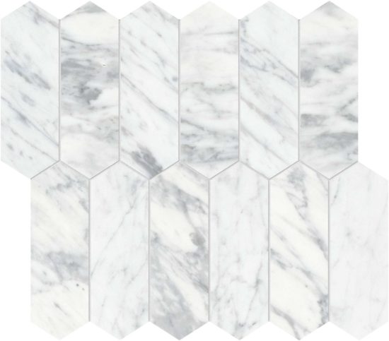 Virtue Bianco 2x6 Picket Mosaic | LA TERRA STONE