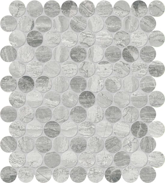 Volcana Notte 1.25 Penny Round Mosaic | LA TERRA STONE