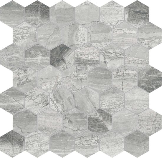 Volcana Notte 2 Hexagon Mosaic | LA TERRA STONE