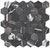 Royal Stoneworks 2" Regal Black Vein Hex | LA TERRA STONE