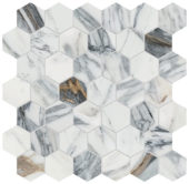 Royal Stoneworks 2" Regal White Vein Hex | LA TERRA STONE
