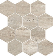 Saturnia 3x3 Hex Navona Matte | LA TERRA STONE