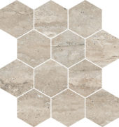 Saturnia 3x3 Hex Navona Matte | LA TERRA STONE