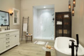 Carrara Marble Gloss Shower Wall Kit 30x60x94 | LA TERRA STONE