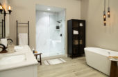 Carrara Marble Gloss Shower Wall Kit 32x60x94 | LA TERRA STONE