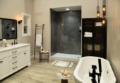 Cracked Slate Gloss Shower Wall Kit 32x60x94 | LA TERRA STONE