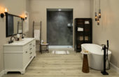 Cracked Slate Gloss Shower Wall Kit 36x60x94 | LA TERRA STONE