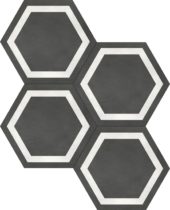 Form 7" Hexagon Frame Graphite | LA TERRA STONE