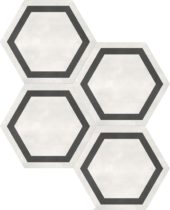 Form 7" Hexagon Frame Ivory | LA TERRA STONE
