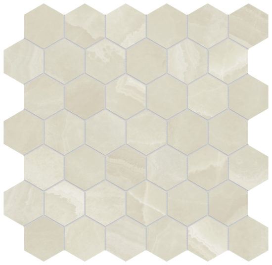 Lustra 2" Hex Onyx Crema Honed | LA TERRA STONE