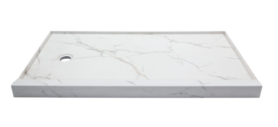Shower Pan 32x60 Bianco Marble | LA TERRA STONE