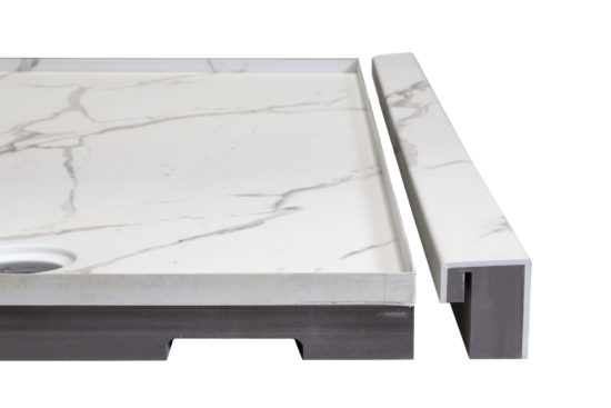 Shower Pan 36x60 Bianco Marble | LA TERRA STONE