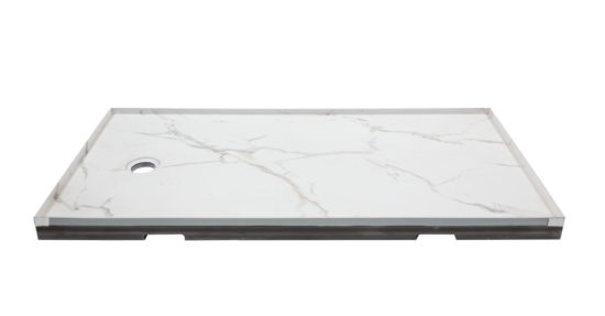 Shower Pan 36x60 Bianco Marble | LA TERRA STONE