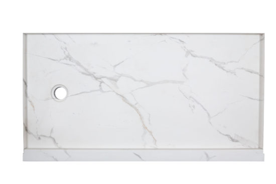 Shower Pan 36x60 Bianco Marble | LA TERRA STONE