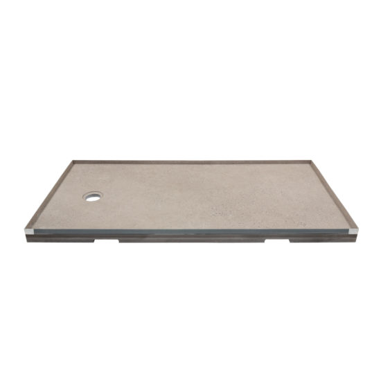 Shower Pan 36x60 Concrete Sand | LA TERRA STONE