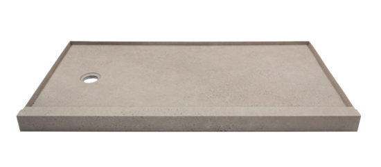 Shower Pan 36x60 Concrete Sand | LA TERRA STONE