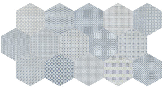 Tapestri 8.5 Denim Blend Hexagon | LA TERRA STONE