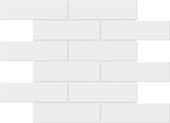 White Brick Pattern Glossy Glazed Ceramic 2"x6" | LA TERRA STONE