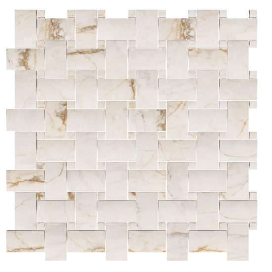 Treasure II Perfect Calacatta 1x2 Basketweave | LA TERRA STONE