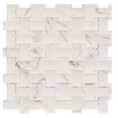 Treasure II Perfect Calacatta 1x2 Basketweave | LA TERRA STONE