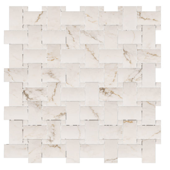 Treasure II Perfect Calacatta 1x2 Basketweave | LA TERRA STONE