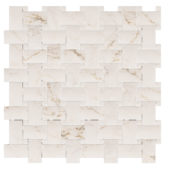 Treasure II Perfect Calacatta 1x2 Basketweave | LA TERRA STONE