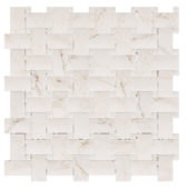 Treasure II Perfect Calacatta 1x2 Basketweave | LA TERRA STONE