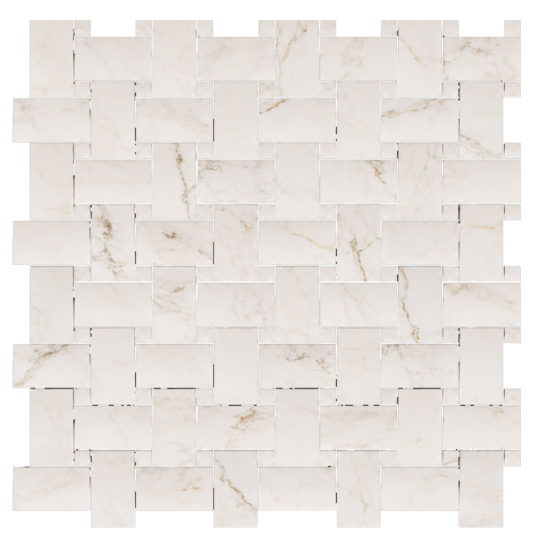 Treasure II Perfect Calacatta 1x2 Basketweave | LA TERRA STONE