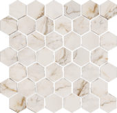 Treasure II Perfect Calacatta 2" Hex Carved | LA TERRA STONE