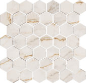 Treasure II Perfect Calacatta 2" Hex Polished | LA TERRA STONE